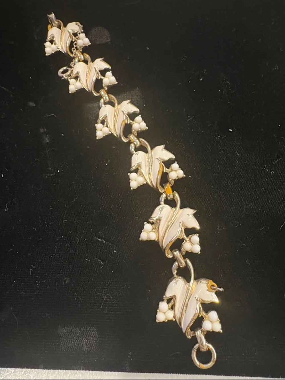 White Butterfly Pendant Necklace with Gold Accent - Picture 3 of 5